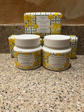 Beekman 1802 Almond Honey Cookie  Set of 3 Bath Bars! and 2 Body Cremes!! NEW